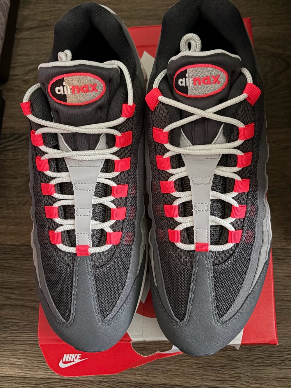 Size - 12 Nike Men’s AirMax 95 Big Bubble reverse solar red